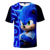 Hot Game Cartoon Sonic The Hedgehog 3D Printed Casual Sports T-Shirts Summer Top for Adult Kids