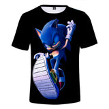 Hot Game Cartoon Sonic The Hedgehog 3D Printed Casual Sports T-Shirts Summer Top for Adult Kids