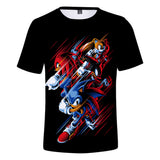 Hot Game Cartoon Sonic The Hedgehog 3D Printed Casual Sports T-Shirts Summer Top for Adult Kids