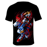 Hot Game Cartoon Sonic The Hedgehog 3D Printed Casual Sports T-Shirts Summer Top for Adult Kids