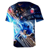 Hot Game Cartoon Sonic The Hedgehog 3D Printed Casual Sports T-Shirts Summer Top for Adult Kids
