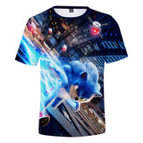 Hot Game Cartoon Sonic The Hedgehog 3D Printed Casual Sports T-Shirts Summer Top for Adult Kids