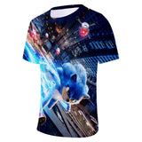 Hot Game Cartoon Sonic The Hedgehog 3D Printed Casual Sports T-Shirts Summer Top for Adult Kids