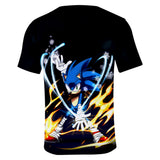 Hot Game Cartoon Sonic The Hedgehog 3D Printed Casual Sports T-Shirts Summer Top for Adult Kids