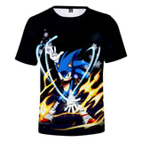 Hot Game Cartoon Sonic The Hedgehog 3D Printed Casual Sports T-Shirts Summer Top for Adult Kids