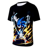 Hot Game Cartoon Sonic The Hedgehog 3D Printed Casual Sports T-Shirts Summer Top for Adult Kids