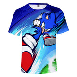 Hot Game Cartoon Sonic The Hedgehog 3D Printed Casual Sports T-Shirts Summer Top for Adult Kids