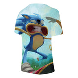 Hot Game Cartoon Sonic The Hedgehog 3D Printed Casual Sports T-Shirts Summer Top for Adult Kids