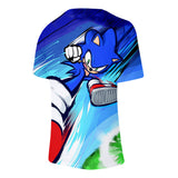 Hot Game Cartoon Sonic The Hedgehog 3D Printed Casual Sports T-Shirts Summer Top for Adult Kids