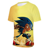 Hot Game Cartoon Sonic The Hedgehog 3D Printed Casual Sports T-Shirts Summer Top for Adult Kids