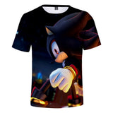Hot Game Cartoon Sonic The Hedgehog 3D Printed Casual Sports T-Shirts Summer Top for Adult Kids