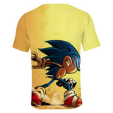 Hot Game Cartoon Sonic The Hedgehog 3D Printed Casual Sports T-Shirts Summer Top for Adult Kids
