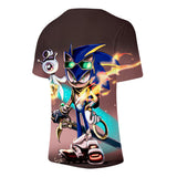 Hot Game Cartoon Sonic The Hedgehog 3D Printed Casual Sports T-Shirts Summer Top for Adult Kids