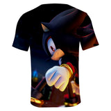 Hot Game Cartoon Sonic The Hedgehog 3D Printed Casual Sports T-Shirts Summer Top for Adult Kids
