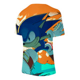 Hot Game Cartoon Sonic The Hedgehog 3D Printed Casual Sports T-Shirts Summer Top for Adult Kids