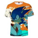 Hot Game Cartoon Sonic The Hedgehog 3D Printed Casual Sports T-Shirts Summer Top for Adult Kids
