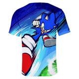 Hot Game Cartoon Sonic The Hedgehog 3D Printed Casual Sports T-Shirts Summer Top for Adult Kids