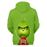 Christmas Cartoon The Grinch Cosplay Hoodie Sweatshirts Tracksuit Jumper Kids Adult