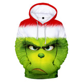 Christmas Cartoon The Grinch Cosplay Hoodie Sweatshirts Tracksuit Jumper Kids Adult