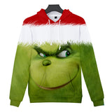 Christmas Cartoon The Grinch Cosplay Hoodie Sweatshirts Tracksuit Jumper Kids Adult