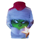 Christmas Cartoon The Grinch Cosplay Hoodie Sweatshirts Tracksuit Jumper Kids Adult