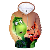 Christmas Cartoon The Grinch Cosplay Hoodie Sweatshirts Tracksuit Jumper Kids Adult