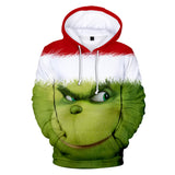 Christmas Cartoon The Grinch Cosplay Hoodie Sweatshirts Tracksuit Jumper Kids Adult