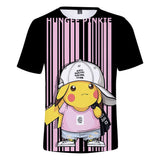 Hot Game Cartoon Pokeman Go Pikachu 3D Graphic Casual Sports T-Shirts Summer Plus Size Top