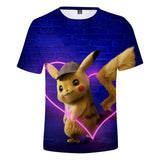 Hot Game Cartoon Pokeman Go Pikachu 3D Graphic Casual Sports T-Shirts Summer Plus Size Top