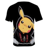 Hot Game Cartoon Pokeman Go Pikachu 3D Graphic Casual Sports T-Shirts Summer Plus Size Top