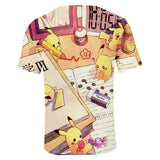 Hot Game Cartoon Pokeman Go Pikachu 3D Graphic Casual Sports T-Shirts Summer Plus Size Top