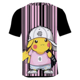 Hot Game Cartoon Pokeman Go Pikachu 3D Graphic Casual Sports T-Shirts Summer Plus Size Top