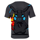 Hot Game Cartoon Pokeman Go Pikachu 3D Graphic Casual Sports T-Shirts Summer Plus Size Top