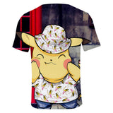 Hot Game Cartoon Pokeman Go Pikachu 3D Graphic Casual Sports T-Shirts Summer Plus Size Top