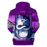 Hot Game Danganronpa Cartoon Cosplay Purple Hoodie Pullover Sweatshirts Unisex Tracksuit Jumper