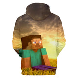 Hot Game Minecraft Jumper Casual 3D Sportswear Hoodies for Kids Teen Adult