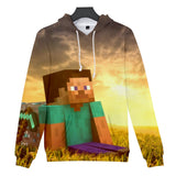 Hot Game Minecraft Jumper Casual 3D Sportswear Hoodies for Kids Teen Adult