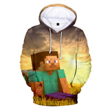 Hot Game Minecraft Jumper Casual 3D Sportswear Hoodies for Kids Teen Adult
