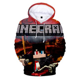 Hot Game Minecraft Unisex Jumper Casual 3D Sportswear Hoodies for Kids Teen Adult