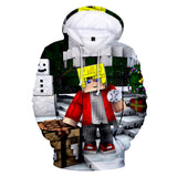 Hot Game Minecraft Unisex Jumper Casual 3D Sportswear Hoodies for Kids Teen Adult