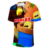 Hot Game Roblox Casual Sports 3D Graphic T-shirts Cool Summer Tees for Kids Alduts