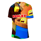 Hot Game Roblox Casual Sports 3D Graphic T-shirts Cool Summer Tees for Kids Alduts