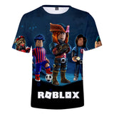 Hot Game Roblox Casual Sports 3D Graphic T-shirts Cool Summer Tees for Kids Alduts