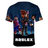 Hot Game Roblox Casual Sports 3D Graphic T-shirts Cool Summer Tees for Kids Alduts