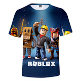 Hot Game Roblox Casual Sports 3D Graphic T-shirts Cool Summer Tees for Kids Alduts