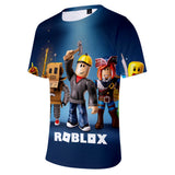 Hot Game Roblox Casual Sports 3D Graphic T-shirts Cool Summer Tees for Kids Alduts