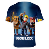 Hot Game Roblox Casual Sports 3D Graphic T-shirts Cool Summer Tees for Kids Alduts