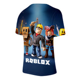 Hot Game Roblox Casual Sports 3D Graphic T-shirts Cool Summer Tees for Kids Alduts