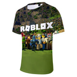 Hot Game Roblox Casual Sports 3D Graphic T-shirts Cool Summer Tees for Kids Alduts