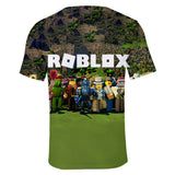 Hot Game Roblox Casual Sports 3D Graphic T-shirts Cool Summer Tees for Kids Alduts